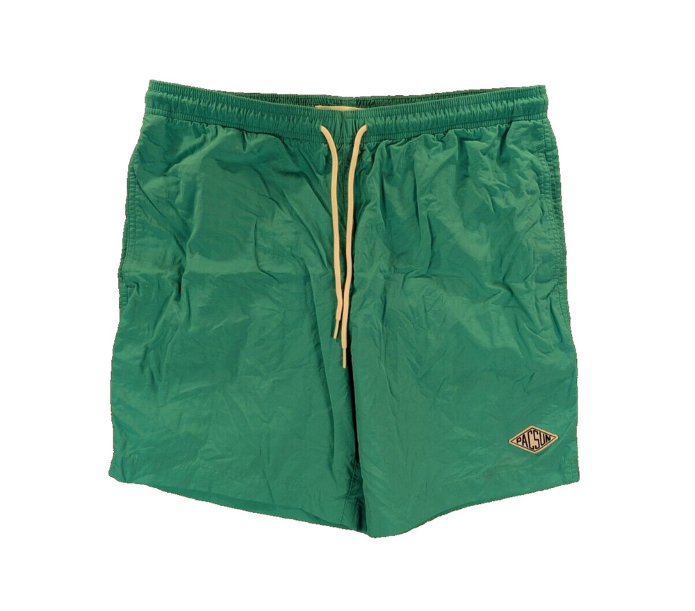 Pacsun Swim Trunks Mens Medium Nylon Teal Pocket Mesh Lining